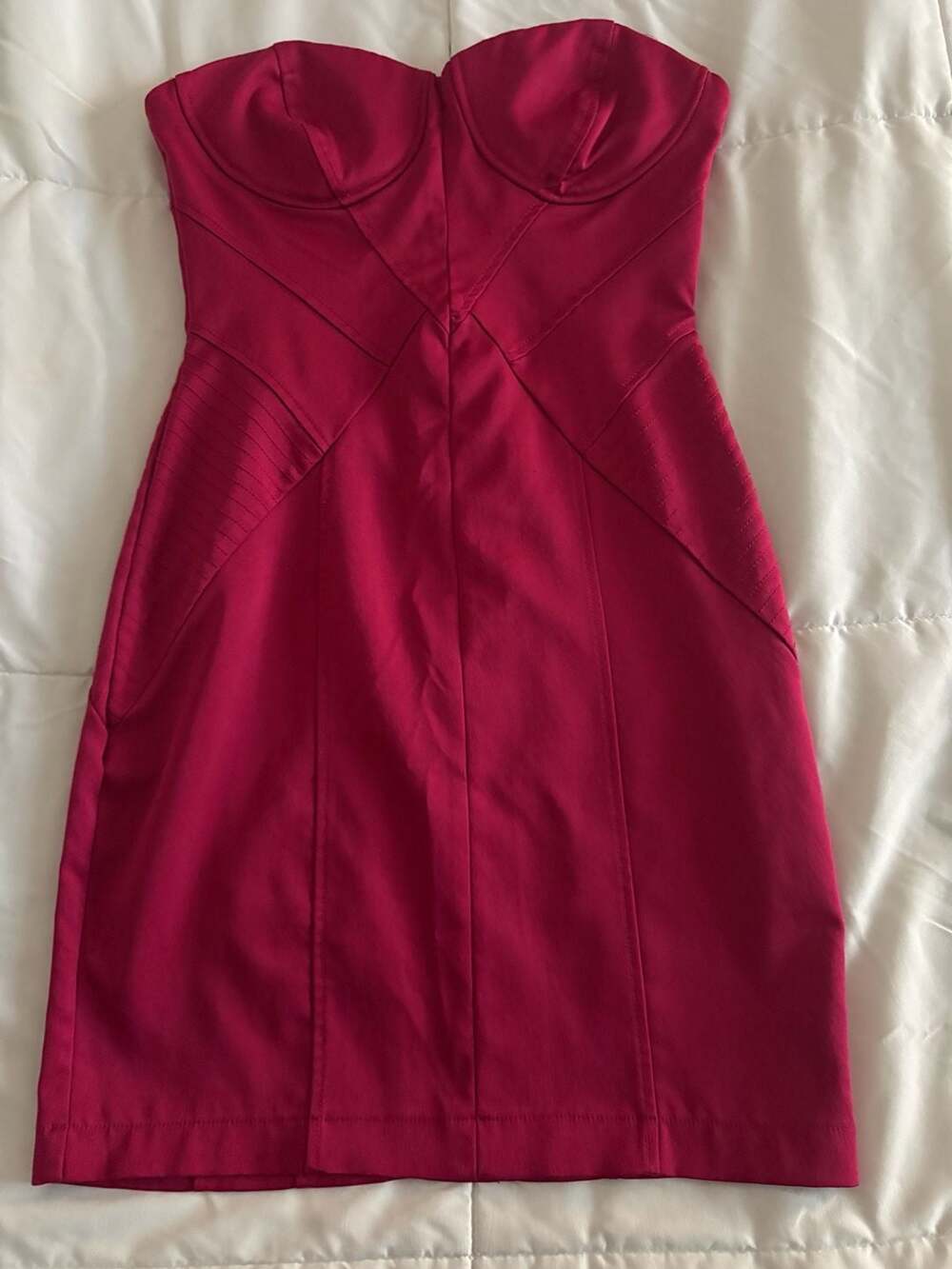 Forever 21 Pink Strapless Boned Bodycon Mini Dress